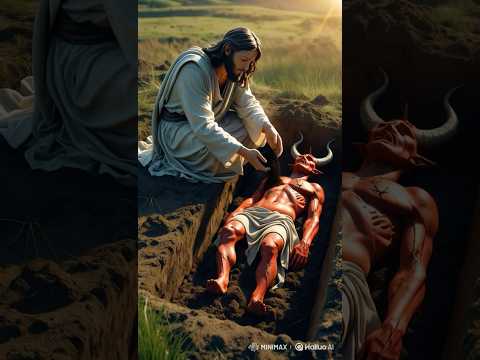 jesus and the Kind-hearted Demon🔥🔥 #jesus #jesuschrist #god #amen #satan #shorts #viralvideo #edit