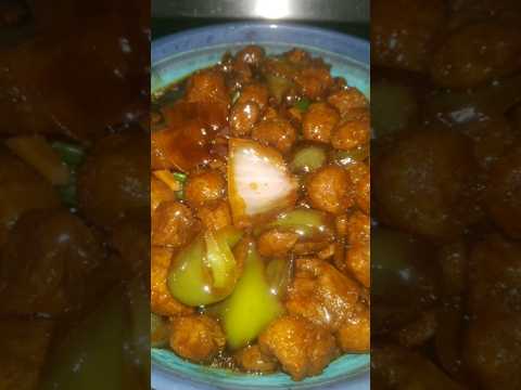 #Soya chunks chilli recipe #soyachunks #dinnerrecipes #mealmakerrecipe  #sidedishforchapathi #shorts