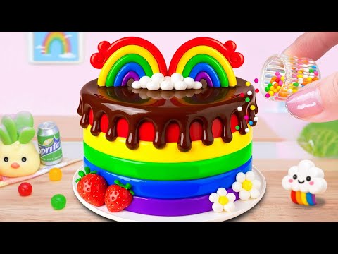 Best Yummy Miniature Rainbow Chocolate Cake 🍫 DIY How To Make Cake 🍇 Cake In Wonderland