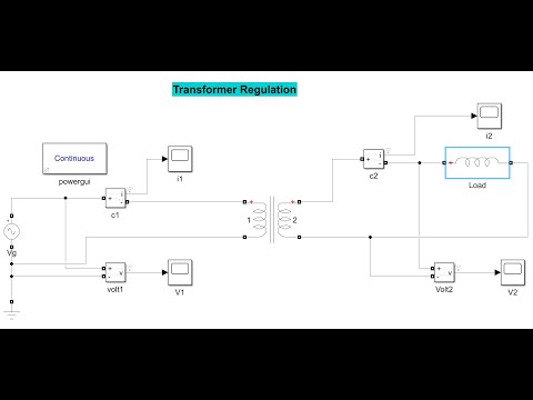 Transformer Voltage Regulation in Simulink | different types of load