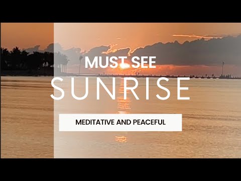 Majestic Sunrise -Nature Relaxation Video-Relaxing Ocean Wave Sounds and Birds.