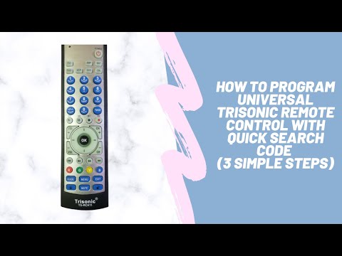 How to program  Trisonic Universal Remote Control with Quick Search Code (3 Simple Steps)