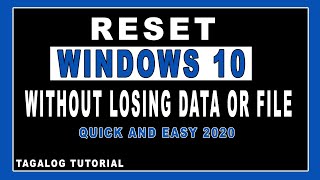 How to Reset/Format Windows 10 Without Losing File 2020