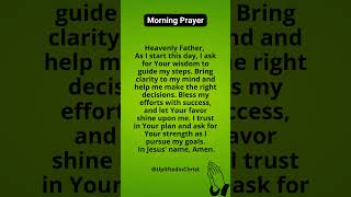 Morning Prayer | Start Your Day with God’s Wisdom #morningprayer