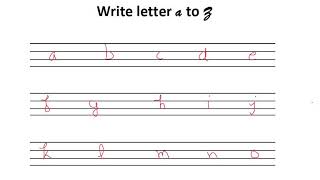 WRITE LETTER A TO Z