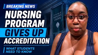 Nursing Students Learn Their Program Is Giving Up National Accreditation