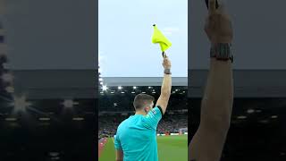 Haaland thought he’d equalised… but the flag’s up! ❌ Offside and he crashes into the post.