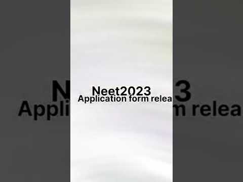 neet application form released 2023 #neet2023 #neetug
