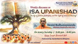 Watch Weekly class on ISA UPANISHAD (In English)