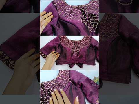 Princesscut boat neck blouse design,new party wear blouse designs, wedding blouse #newblousedesigns