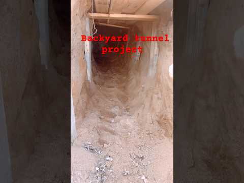 I’m building a tunnel in my backyard #tunneling #backyard #underground #digging ￼￼￼￼￼