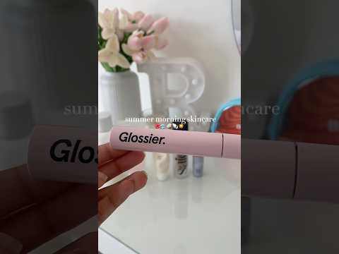morning skincare 🌺 #aesthetic #preppy #vlog #skincare #summer #viral #algorithm #shorts #grwm