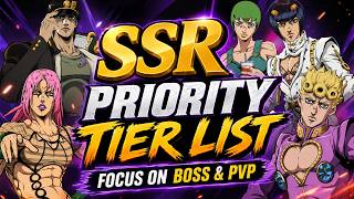 SSR Priority Tier List! Focus on Boss & PVP - JoJo's Bizarre Adventure Golden Spirit