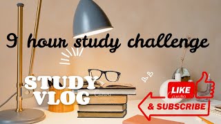 9 hour study challenge in class 9 # study vlog #exam