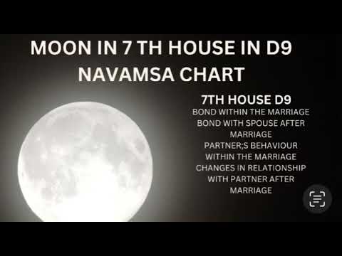Moon in 7th house in d9 navamsa chart. Your spouse and marriage in Vedic astrology.