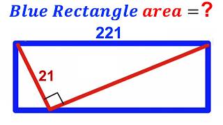 Can you find area of the Blue Rectangle? | (Triangle) | #math #maths | #geometry