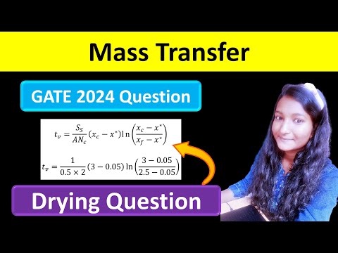 Mass Transfer | Question Paper Solution | GATE 2024 | Chemical Engineering | Drying Problem