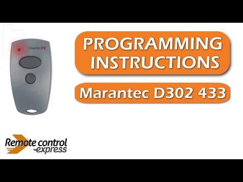 Programming my remote Marantec D302 433