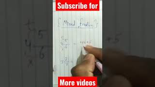 Mixed fraction #shorts #trickymath #youtubeshorts #shortsfeed #mathshorts