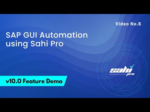 SAP GUI Automation using Sahi Pro | Demo Video