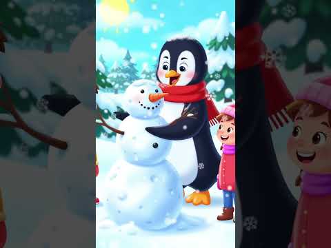 Penguin the Snowman Artist! ⛄🐧❄️ #Shorts