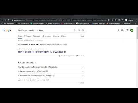 Screen Recorder In- Bulit in Windows 10