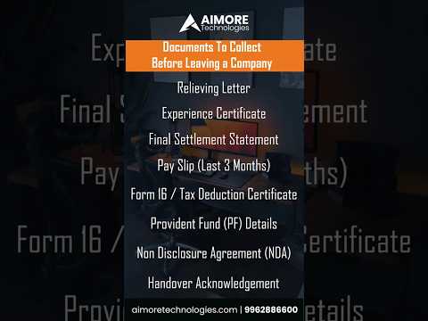 Documents To Collect Before Leaving Company #Exitdocuments #jobresignationchecklist #jobchangetips