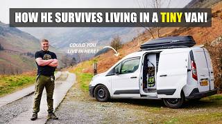 Living in the SMALLEST Van – How He Escaped Rent & Bills! (+ BLUETTI Gifting!)