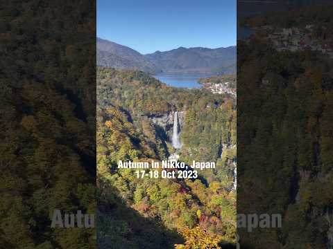 Vibrant autumn colours at the lakes and waterfalls in Nikko #japan #travel #japantravel #autumn