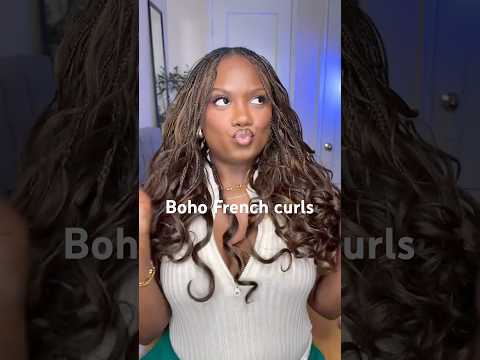 Boho french curls with me for the summer! #frenchcurls #protectivestyles #bohobraids