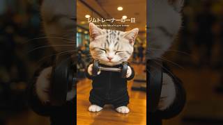 「むぎのジムトレーナーの1日に密着」#cat #バイト #マンチカン #cute #猫 #動物 #shorts