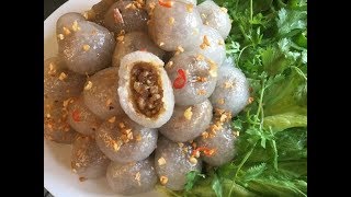 How to make tapioca pearls balls with ground pork filling, Ua tapioca pearls xyaw nqaij npuas