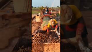 Gold crushing and grinding production line in Africa,  #machine #goldmine #goldmining
