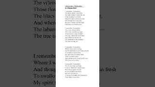 I remember I remember by Thomas Hood #poetry #poemrecitation #poetryrecitation #poetryreading