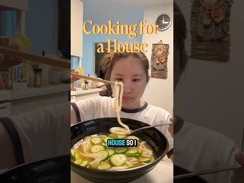 Day 6: Cold Cucumber Udon | COOKING FOR A HOUSE #recipe