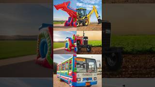 Balloon change to bus+jcb+tractor| #bhfyp #trending #beats #bts #memes #shortsvideo #youtubeshorts