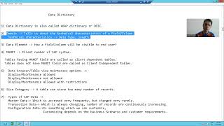 1 - ABAP Dictionary - Introduction to Domain and Data Element