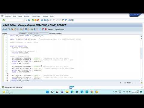 Display Traffic Lights in SAP ABAP ALV Report | SAP ABAP Assignment | ALV Report in SAP ABAP |