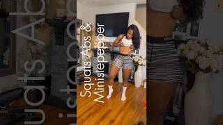 🔥🔥🔥 Squats abs and mini stepper at home workout #athomeworkout #fitness