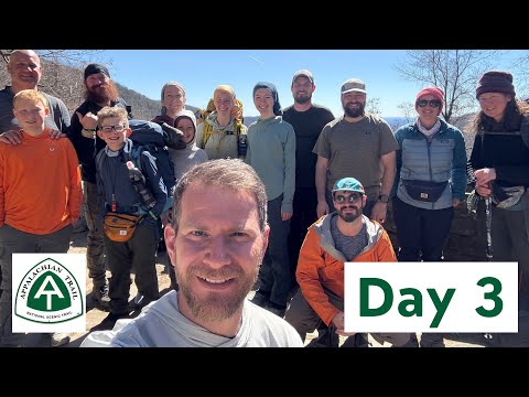 AT Thru Hike Day 3 - Where 25% quit, we kept on! Also, trail friends and PIZZA!