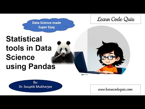 Data Science Made Easy | Statistical tools in Data Science using Pandas | Tutorial-12