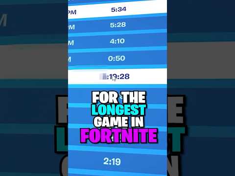 The LONGEST Game In Fortnite. (World Record)