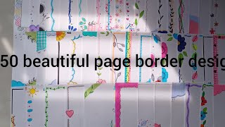 50 aesthetic/ beautiful page border design for project work ✨️💫😍 #pageborder 