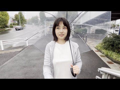 【ノーブラ散歩】雨の日に歩道橋を散歩してみました