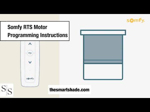 Somfy RTS Motor Initial Programming Instructions | The Smart Shade