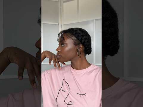 Crown braids but make it Elegant ✨💐 #type4naturalhair #shortnaturalhair #blackgirlhairstyles #4c