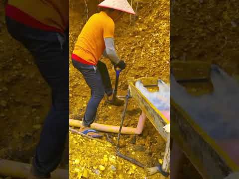 Gold Extraction from Deep Mine 🌞 Real Gold Mining Process in Action 🌞 #jewelry #gold #luxury