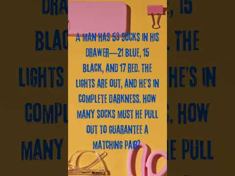 The Dark Sock Riddle – Can You Solve It? #riddles #maths #challenge #challengeyourmind #mindgames