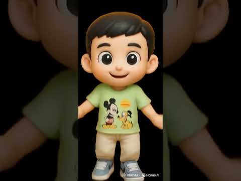 衣服飘扬，高兴的边走边跳起来 #hailuoai #shorts