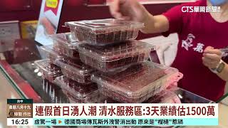 連假首日湧人潮　清水服務區：3天業績估1500萬｜華視台語新聞 2025.10.10